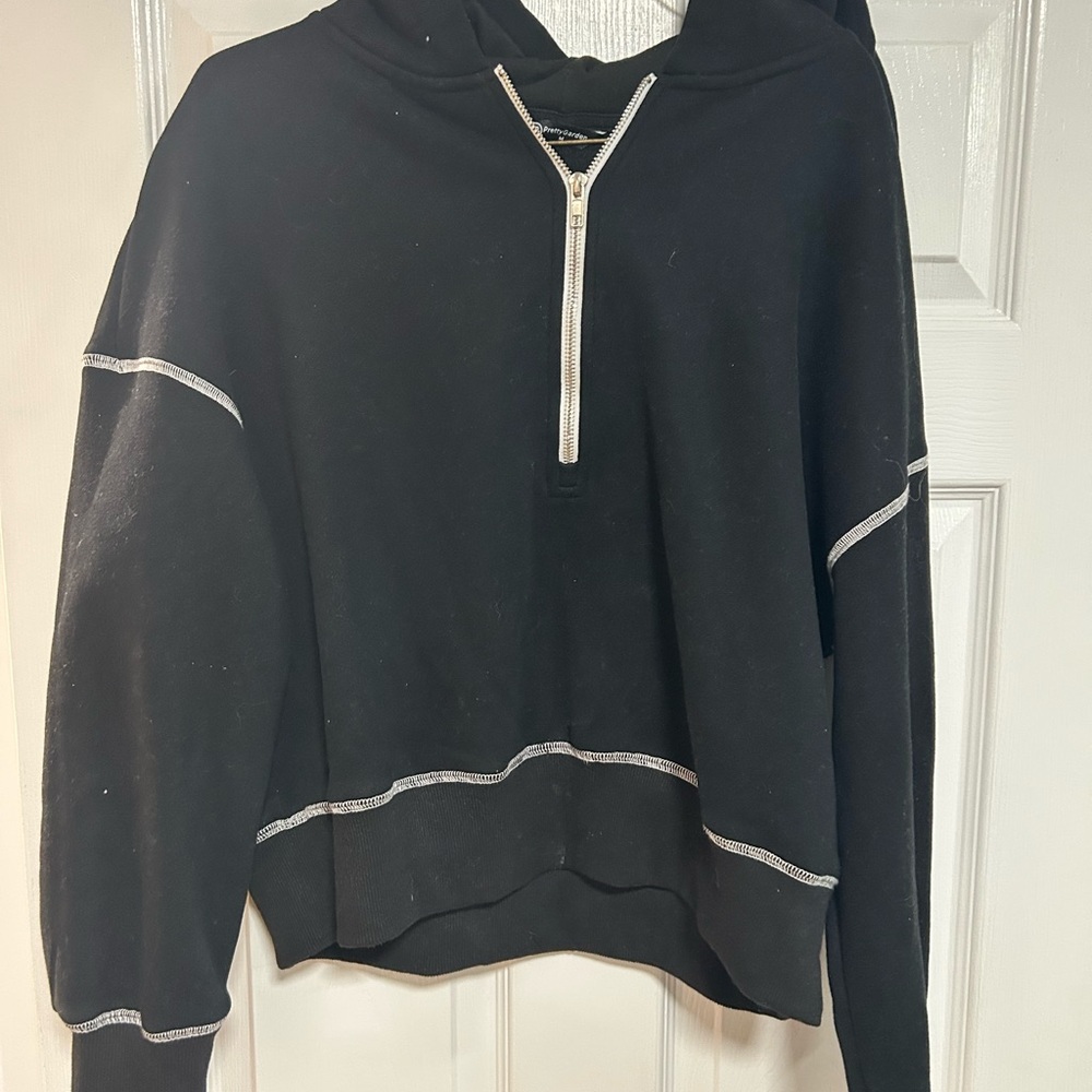 Elegant Black Half-Zip Women's Sweater